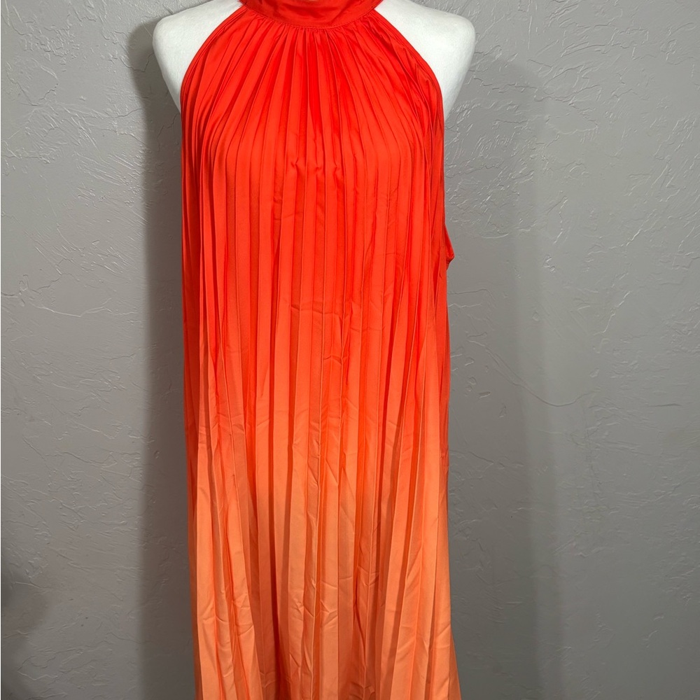Elegant Ombre Halter Maxi Dress
